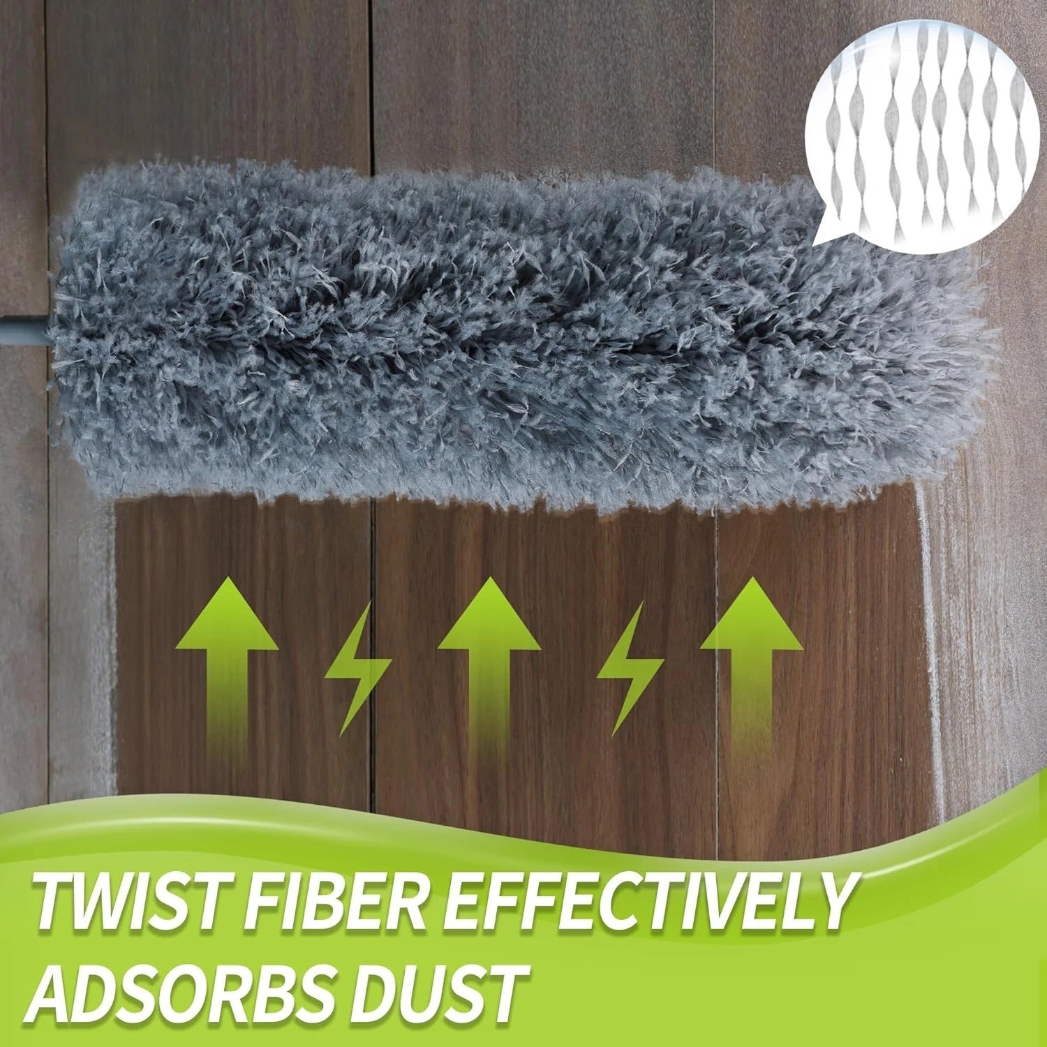 Cobweb Duster with Extension Pole, Spider Web Brush & Ceiling Duster Kit for Cle