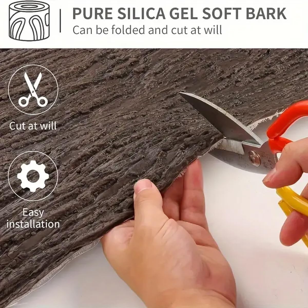 Artificial Tree Bark 15.75×39.37 Inch Fake Decor Cuttable Simulation Panel