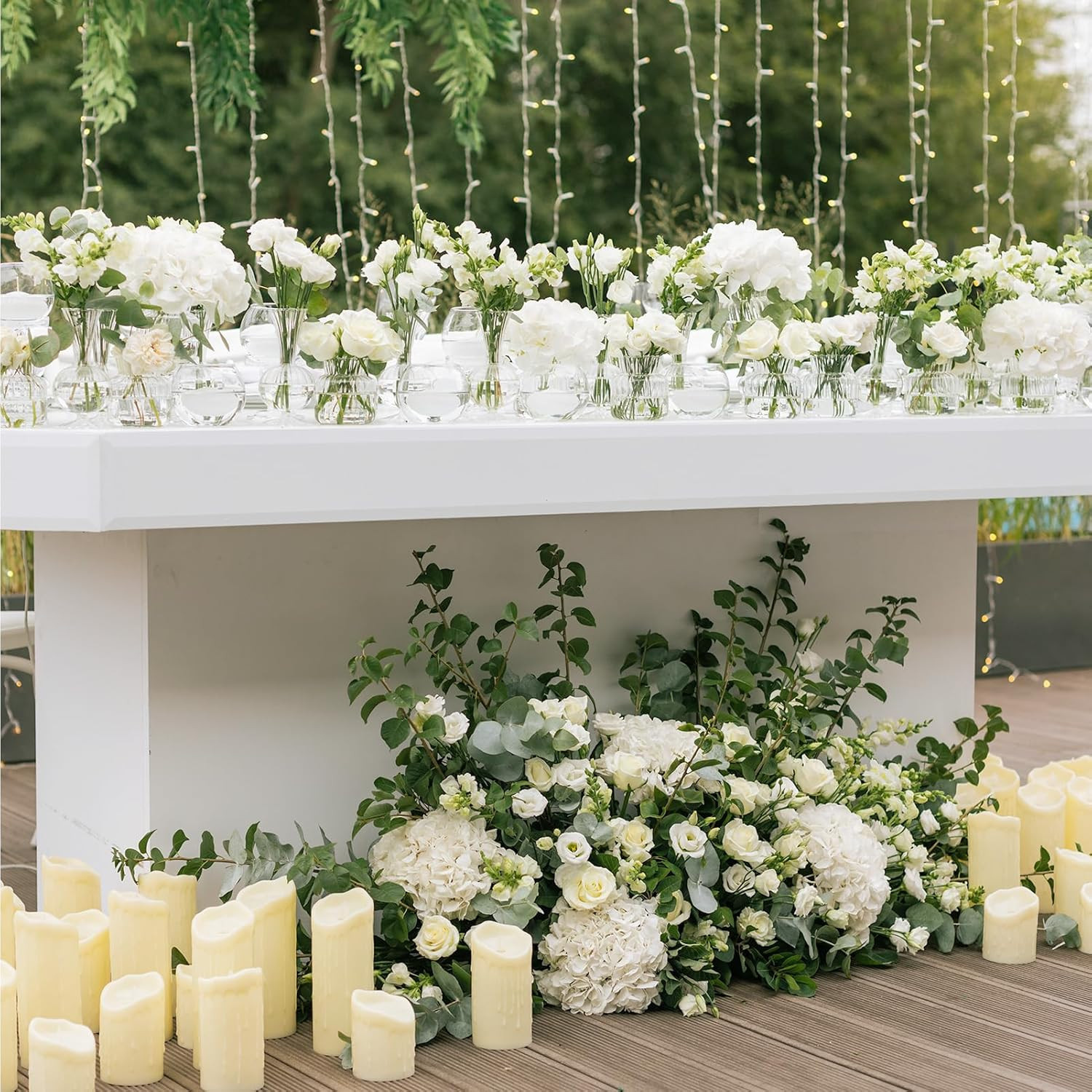 304 PCS Lifelike White Hydrangea Silk Flowers for Wedding & Home Decor