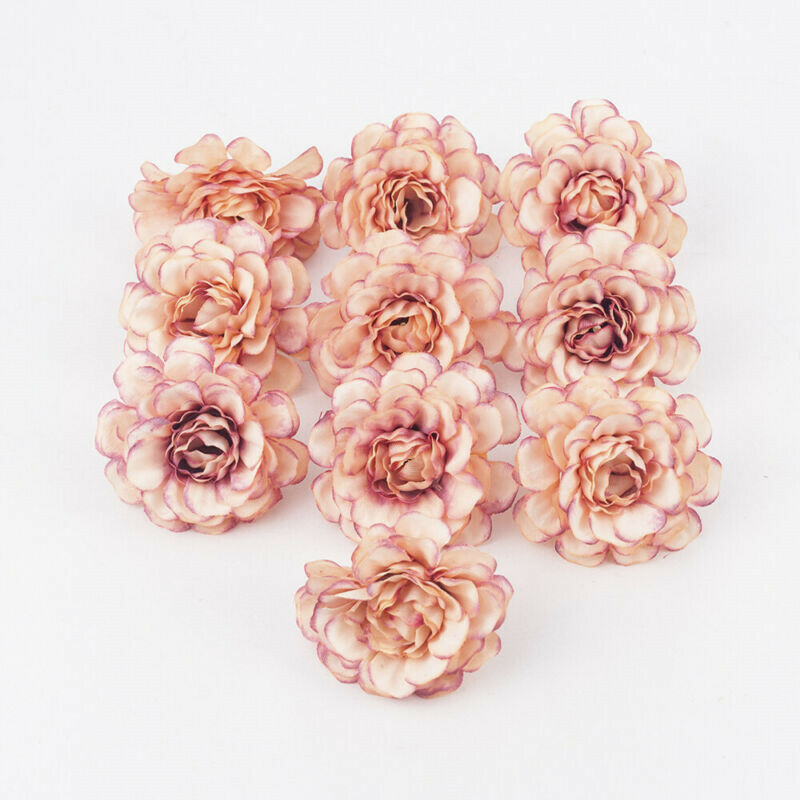 Rose Heads Bulk 10Pcs Party Artificial Wedding Flower Silk Decor Craft