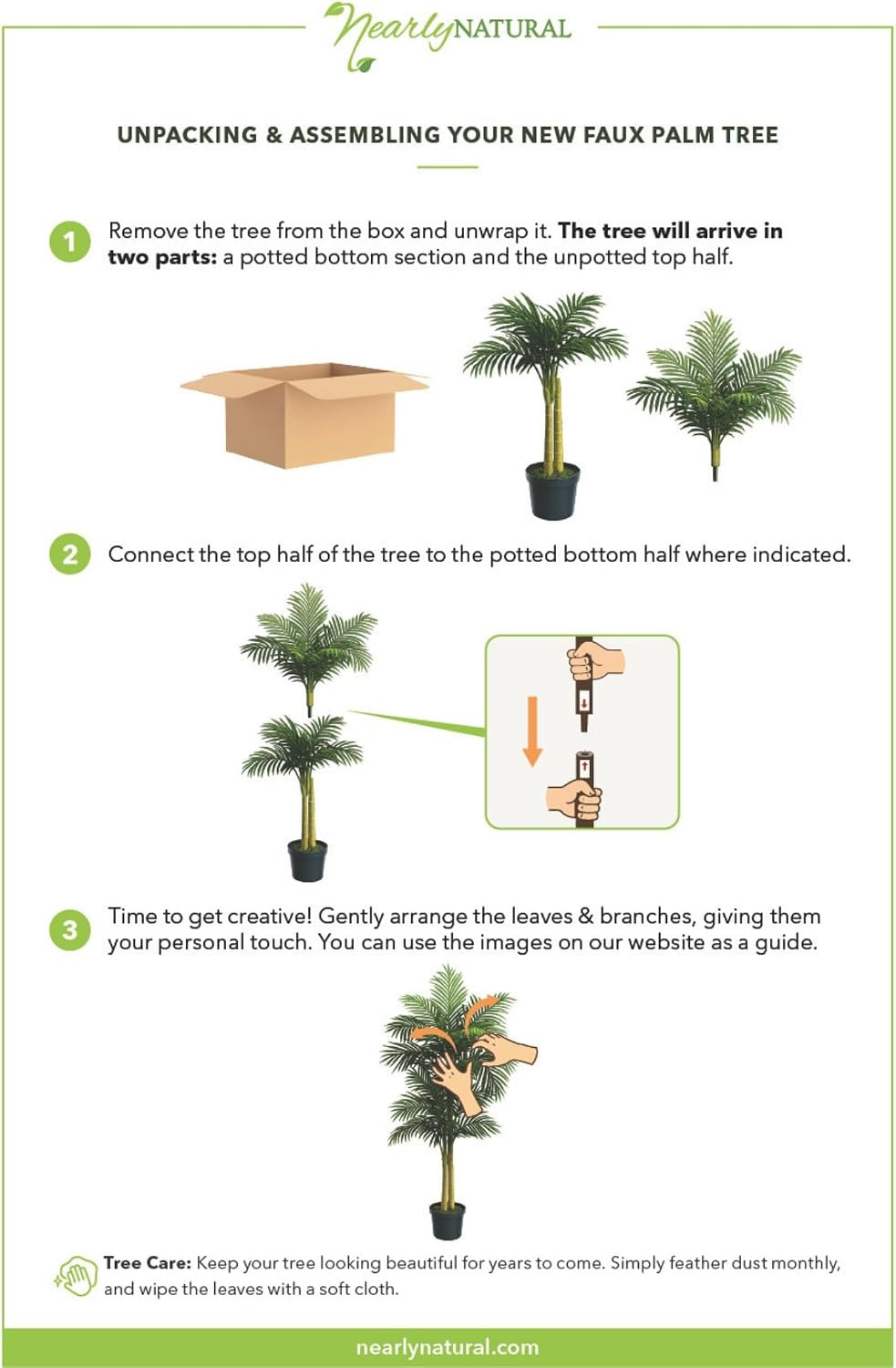 4 Ft Artificial Golden Cane Palm Tree with Nursery Pot | Double-Stalk, Lush Real