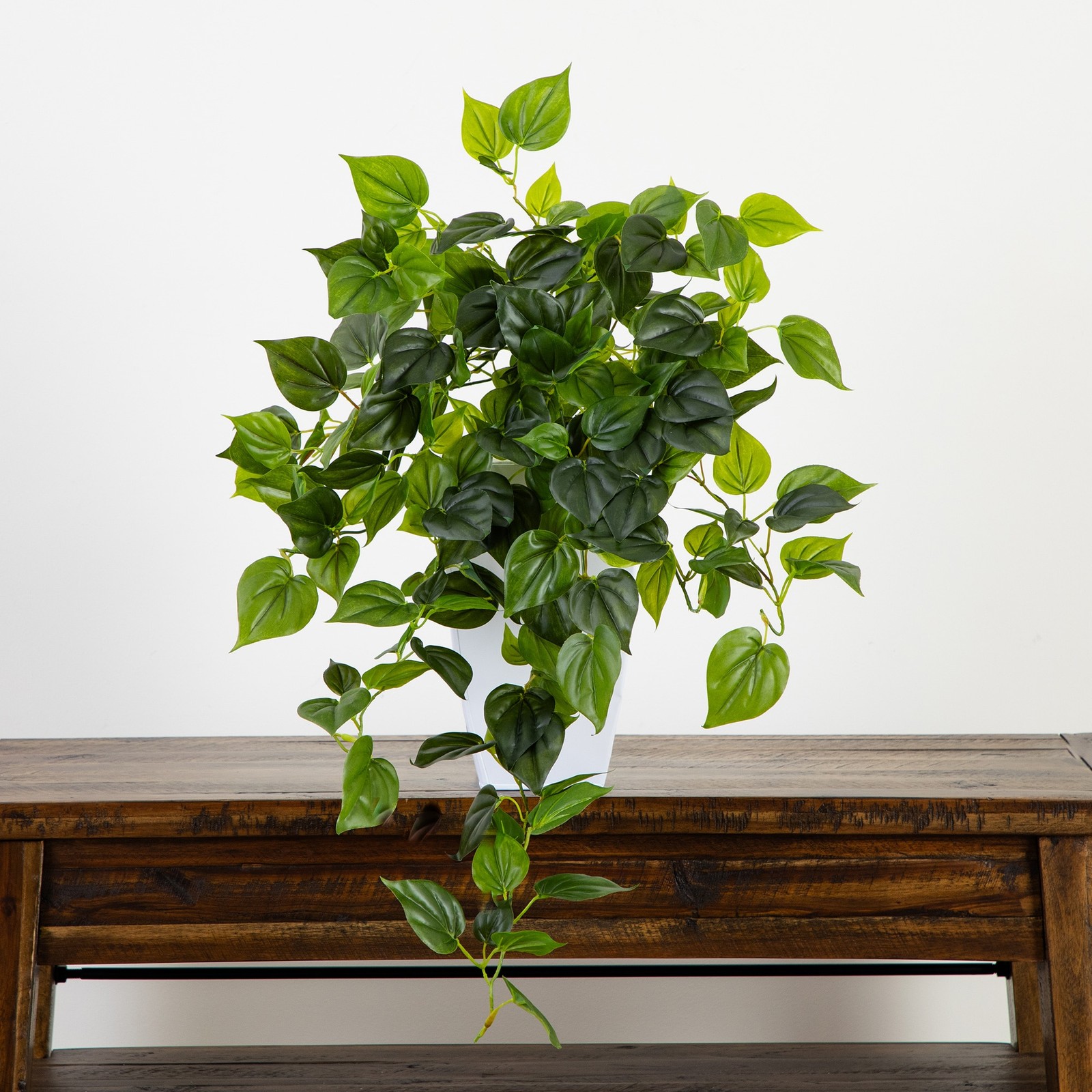 32 Inch Philo Hanging Bush Plant Set of 2 UV Coated Indoor Outdoor Decor