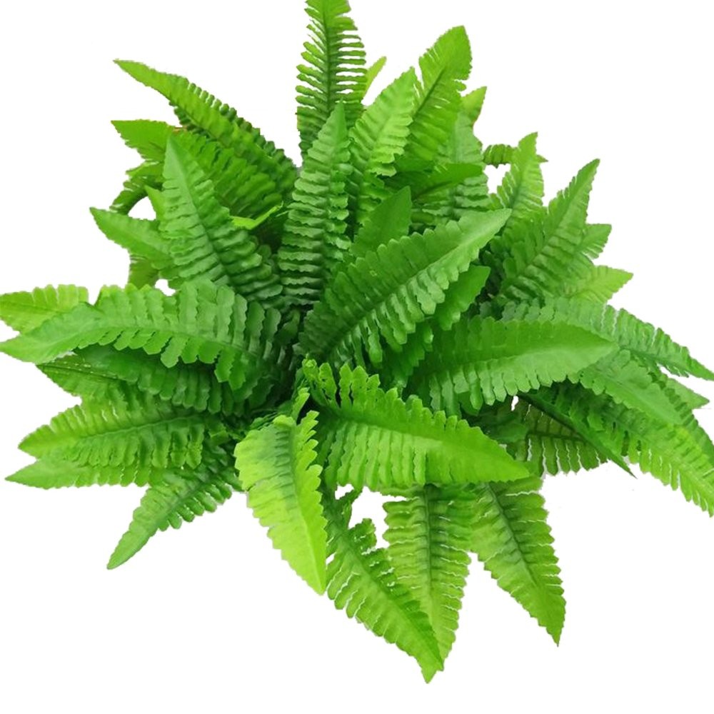 4 Bunches 14″ Ferns Artificial Boston Fern Bush Plant,Faux Plant Shrubs Green…