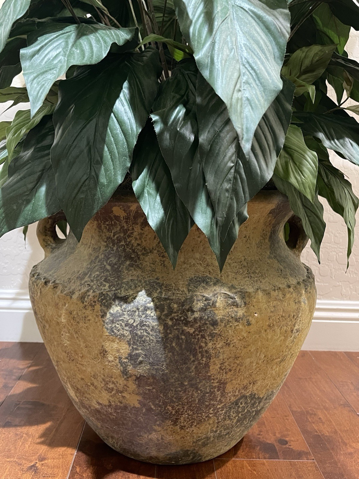 4 ft Artificial Silk Peace Lily Spathiphyllum Heavy 18″ Decorative Ceramic Pot