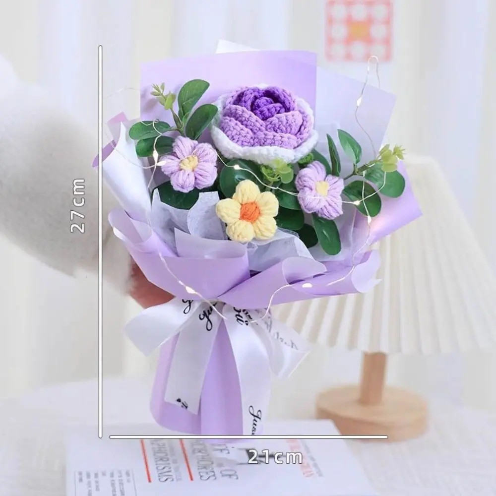 Crochet Daisy Flower Bouquet – Knit Floral Home Decor