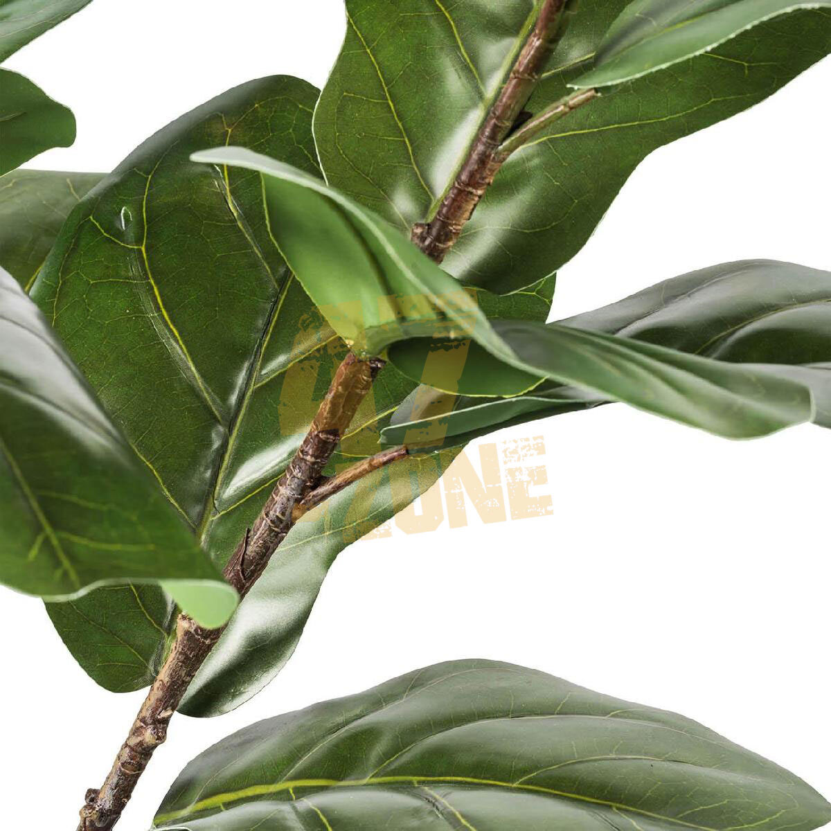 Faux Potted Fiddle Leaf Tree Green Black Artifical Garden Indoor Outdoor Plant