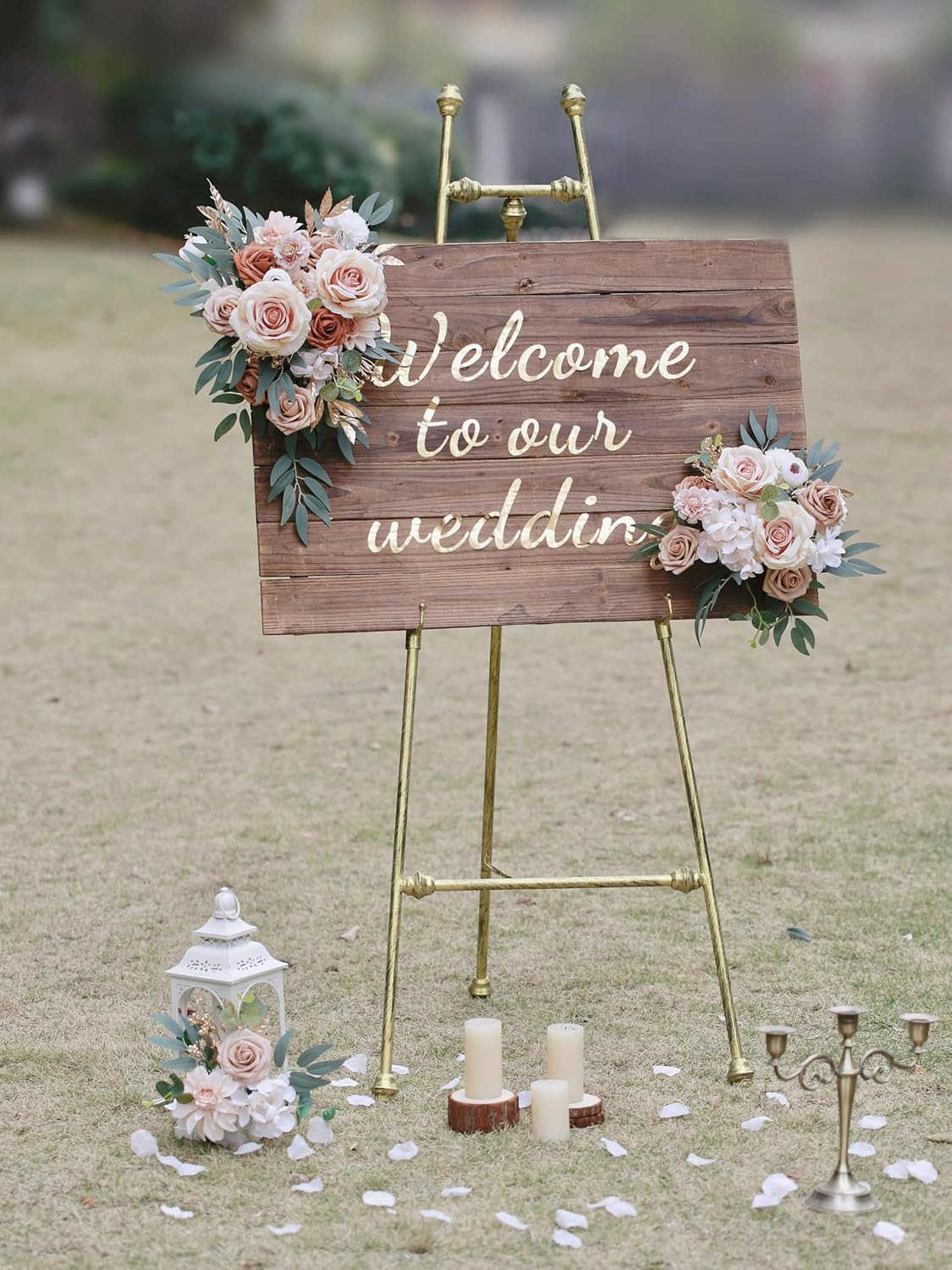 Artificial Flowers DIY Box Set Fake Roses Bouquet Bridal Wedding Flowers Colo…