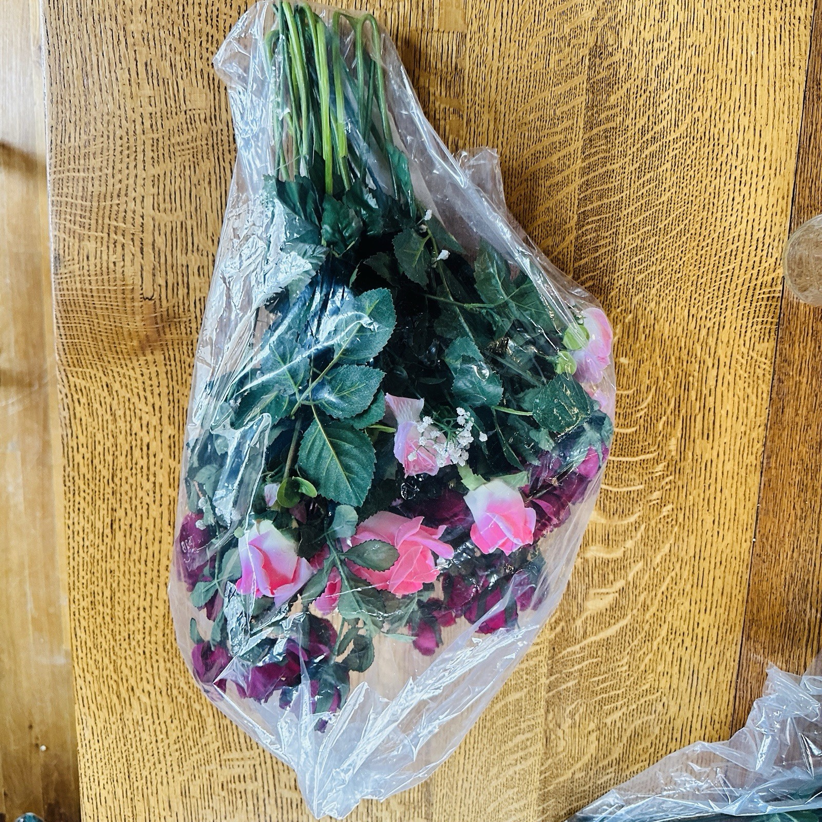 2 Artificial Rose Flower Bouquets Decorations Home Decor Wedding Summer Cemetery