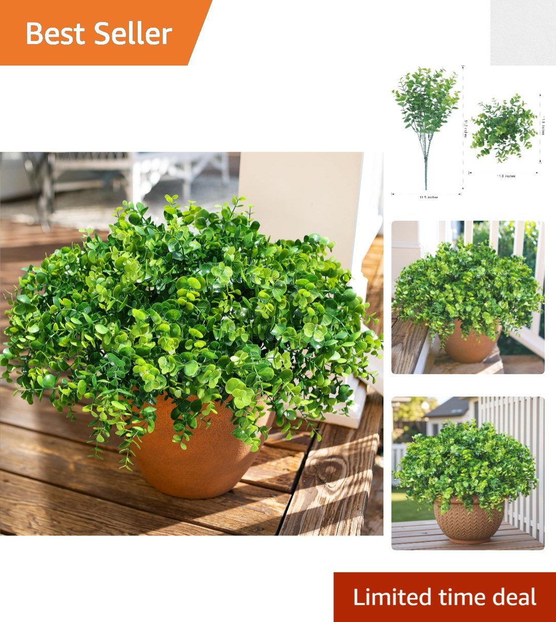 12 Bundles Artificial Plants Outdoor Faux Plants Boston Fern Summer Decor Fake