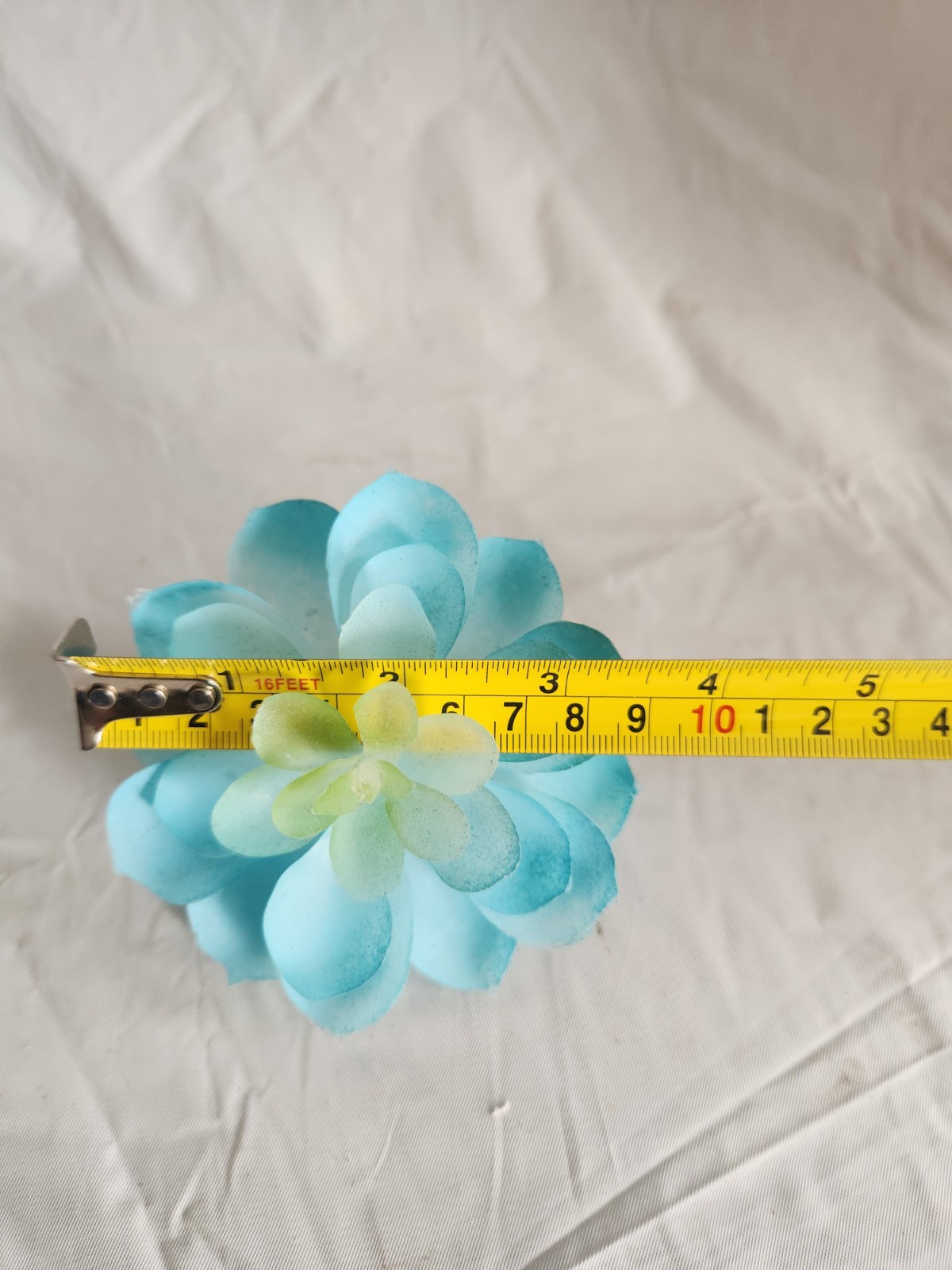 2 Artificial Succulent Rubber Flowers Floral Decor • Beautiful Sky Blue