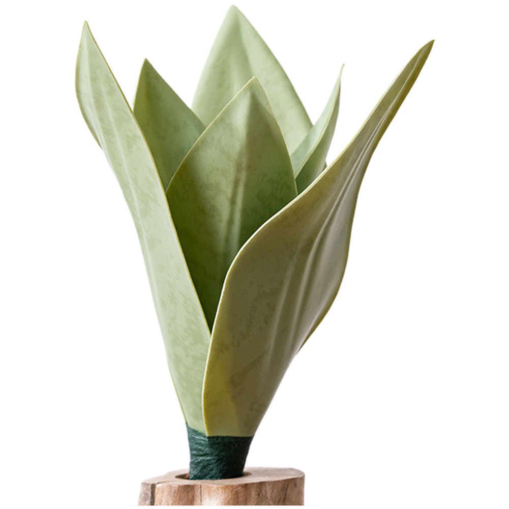 Faux Artificial Snake Plant PVC 19cm Green Leaves for Home Office and Events
