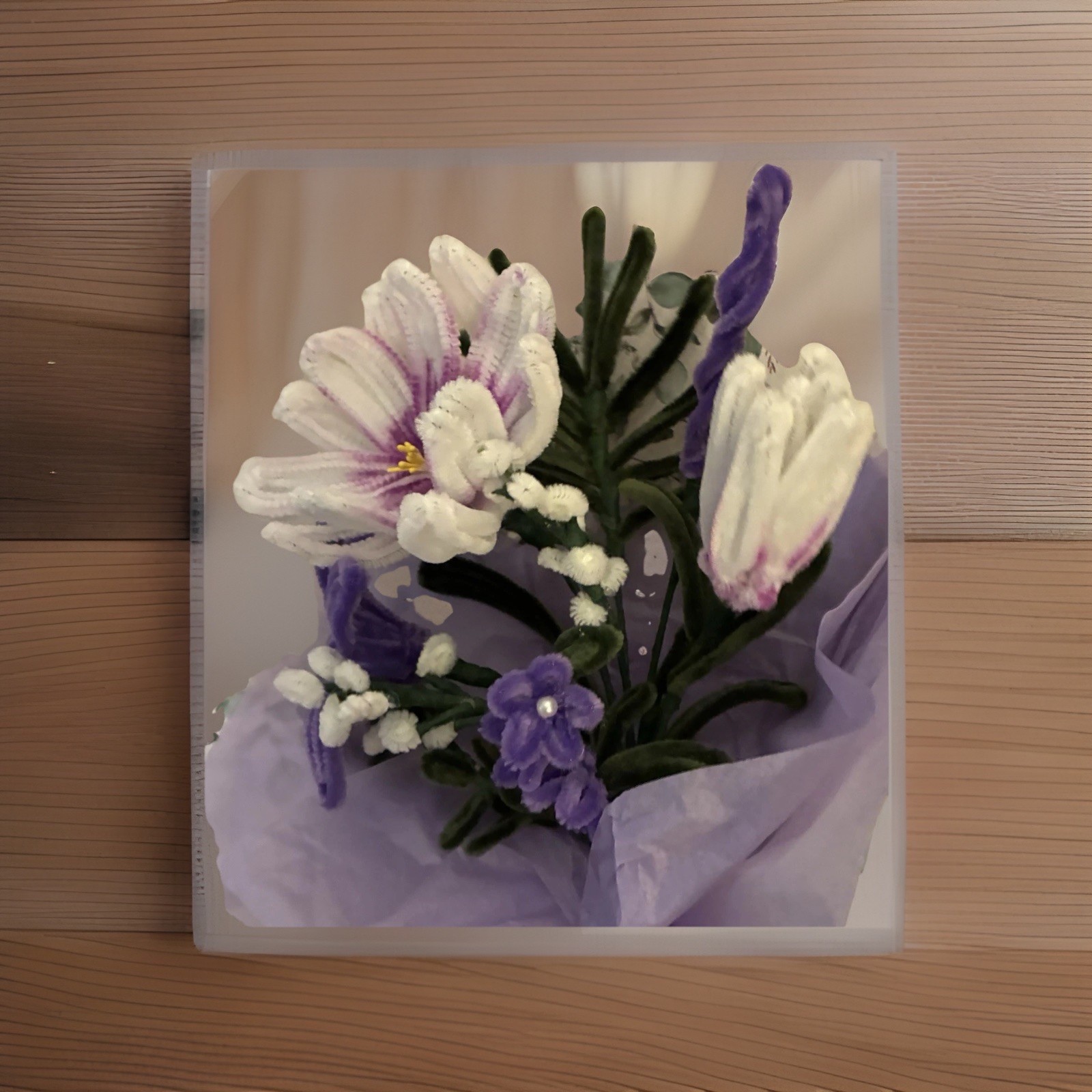 Handmade Pipe Cleaner Flower Bouquet Birthday Anniversary Just Because Gift