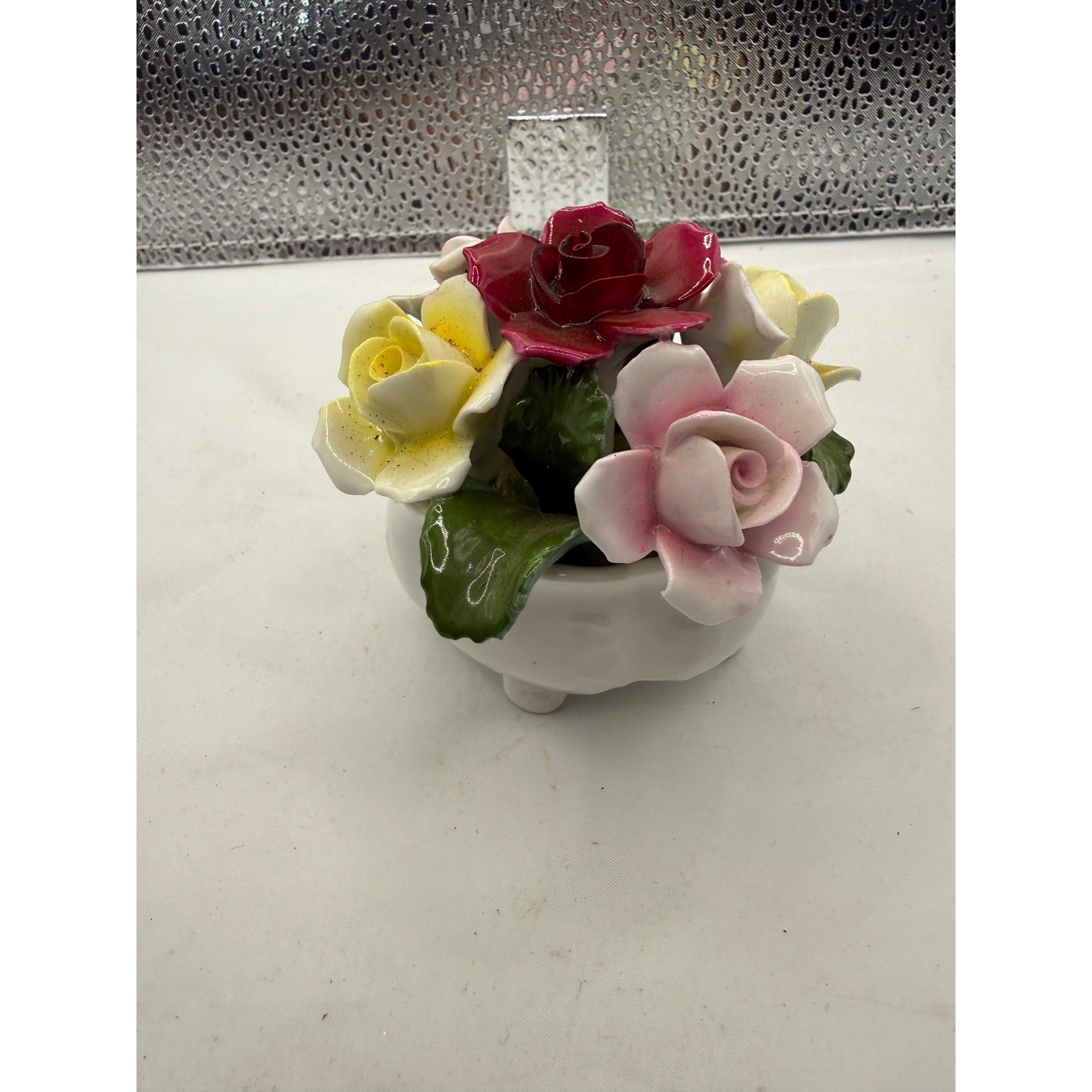 Aynsley England Mixed Roses June Fine Bone China Hand-Painted Floral Display