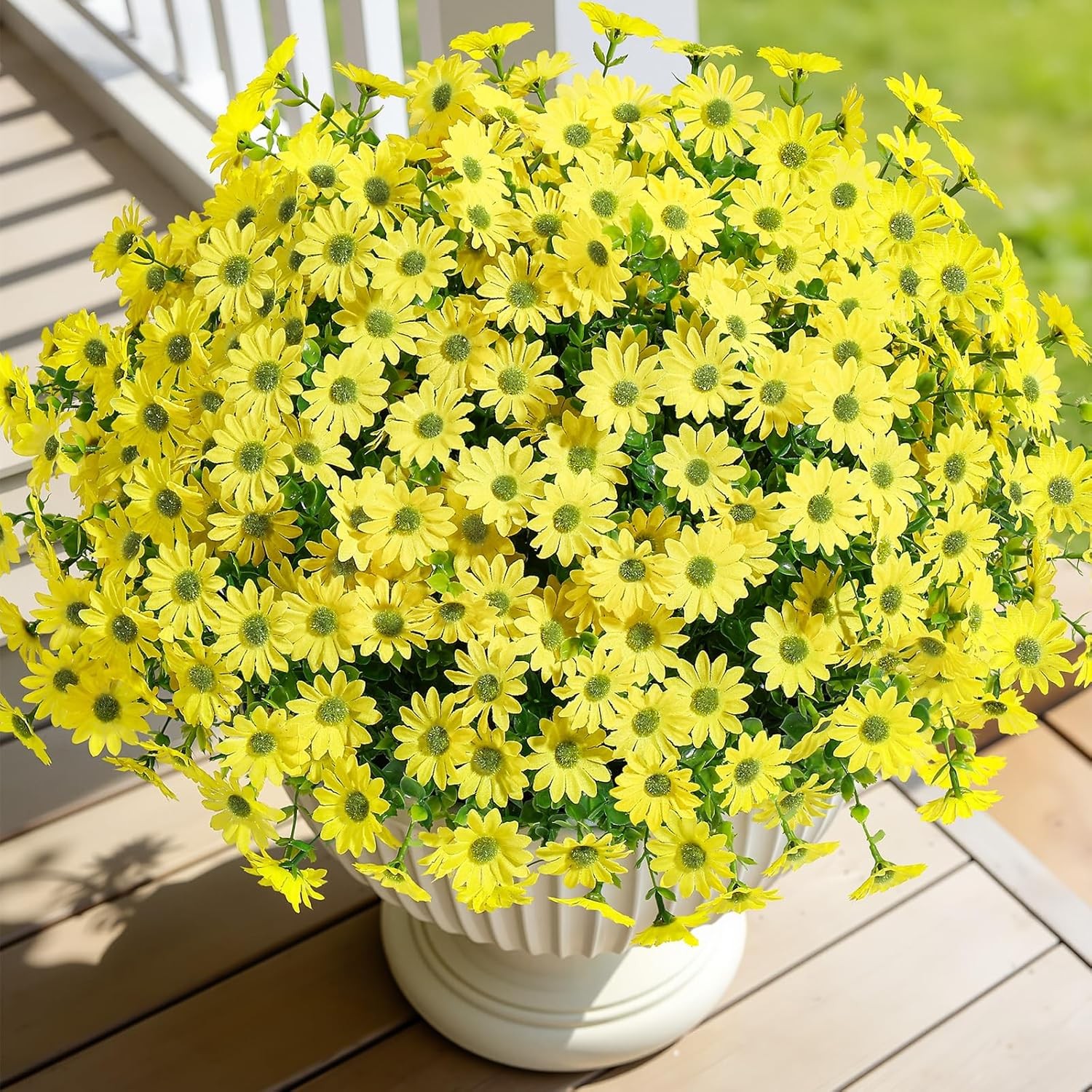 20 Bundles Artificial Daisies Flowers Fake Silk Plant for Indoor Outdoor Decor