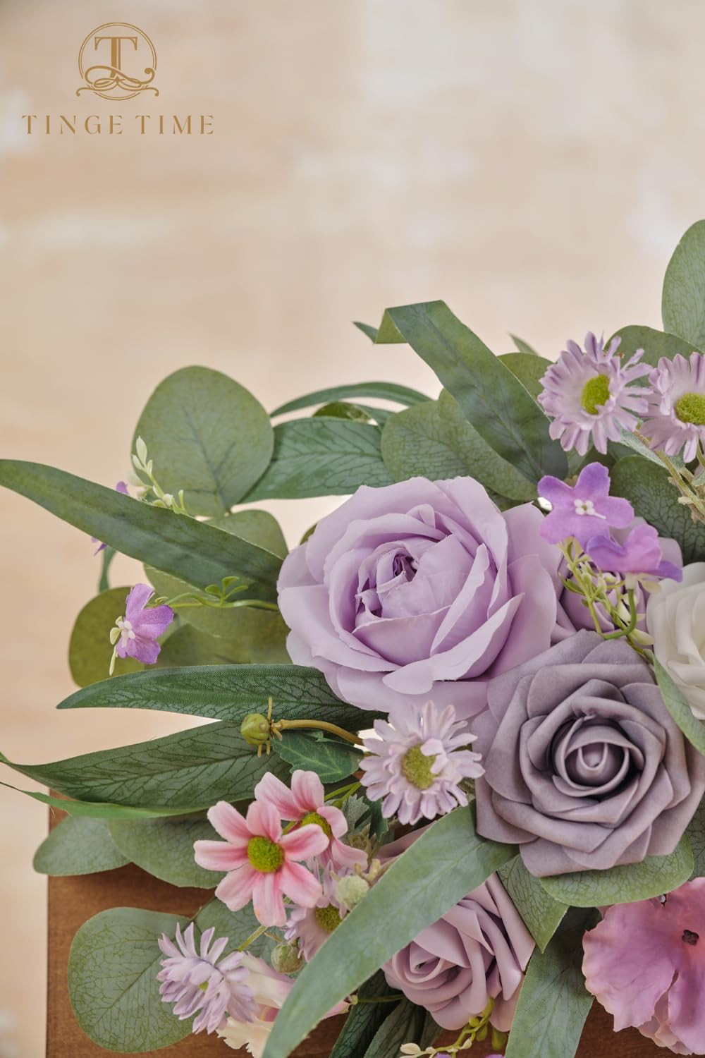 52Pcs Artificial Greenery Stems & Flowers for DIY Wedding Decor & Arrangements
