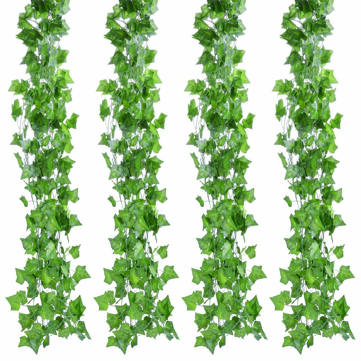12pcs Artificial Ivy Leaf Plants Vine Hanging Garland Fake Flowers Home Decor