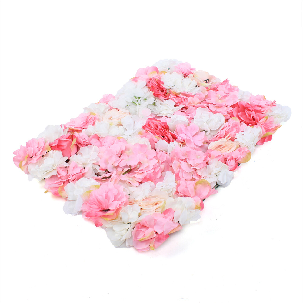12Pc Rose Flower Wall Panels Artificial Silk Wedding Decor Party Home Floral DIY