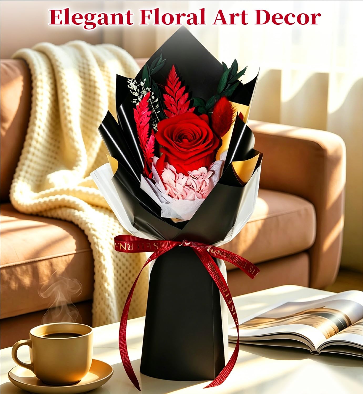 Preserved Flowers Bouquet,Red Rose Bouquets Birthday Gifts,Flowers for Delivery,