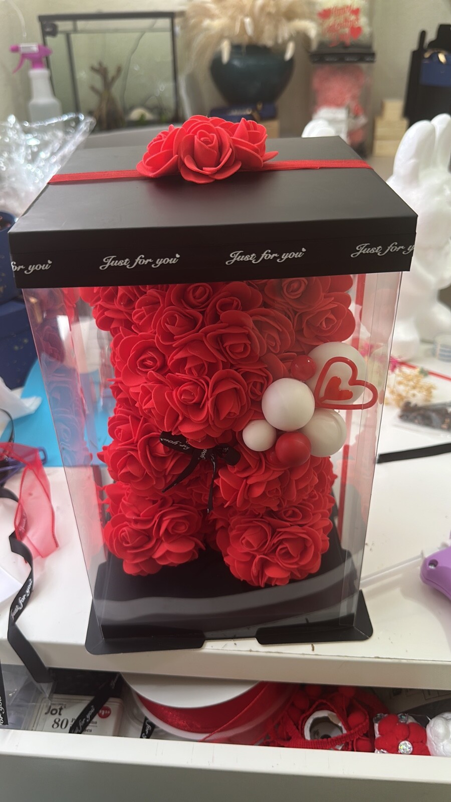 Valentine Day Flower Floral Foam Rose Teddy Bear Birthday Wedding Romantic Gifts