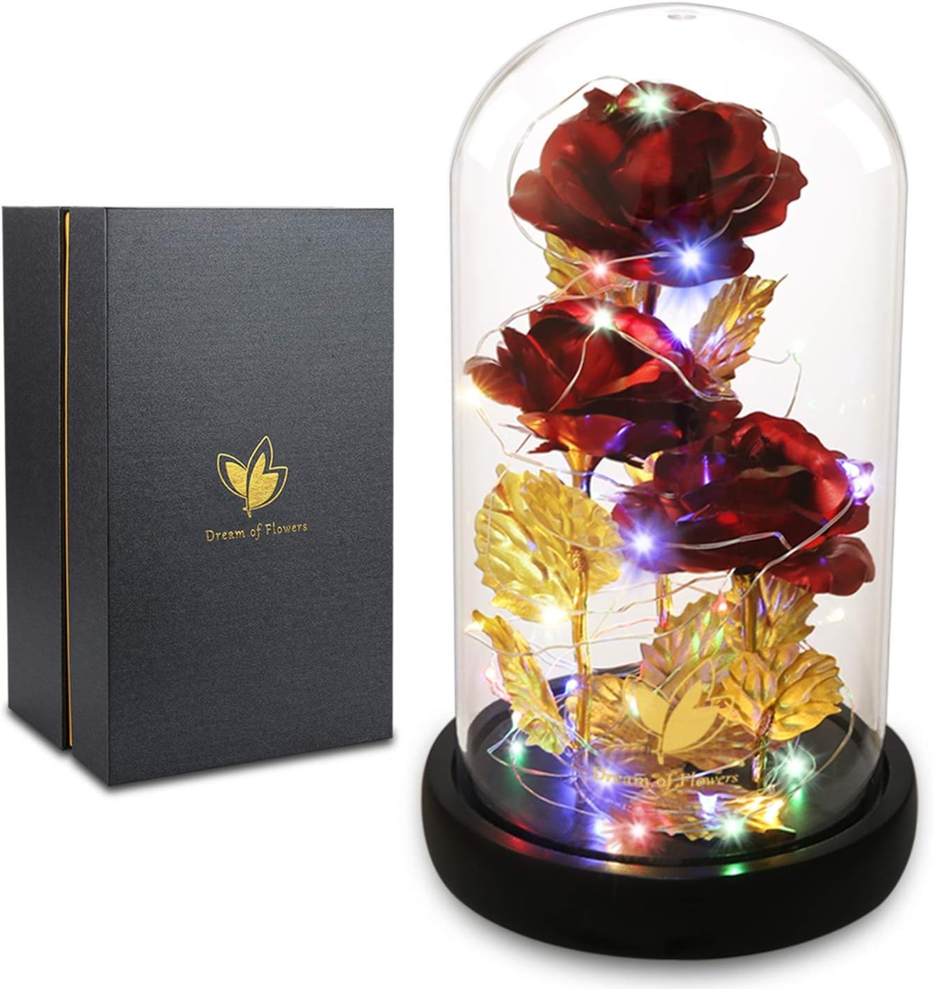 Valentines Day Gifts for Her, Beauty and The Beast Rose,Preserved Real Rose in G