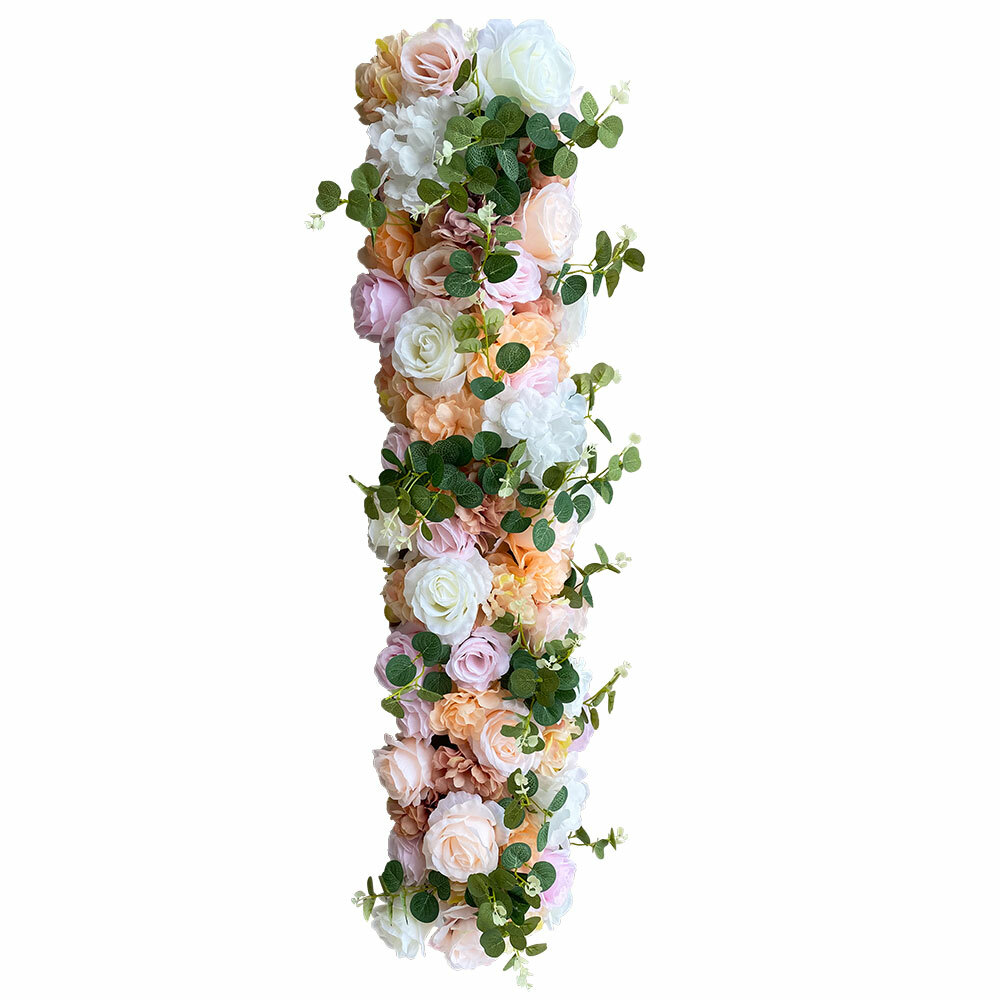 Artificial Silk Rose Flower Wedding Flower Row Arch Background Wall Flower Row