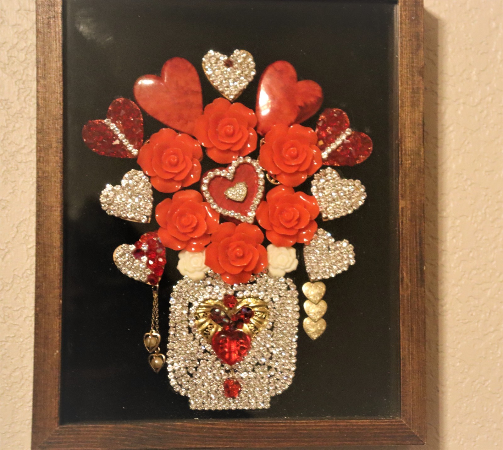Shadow Box with Forever Rose Boquet