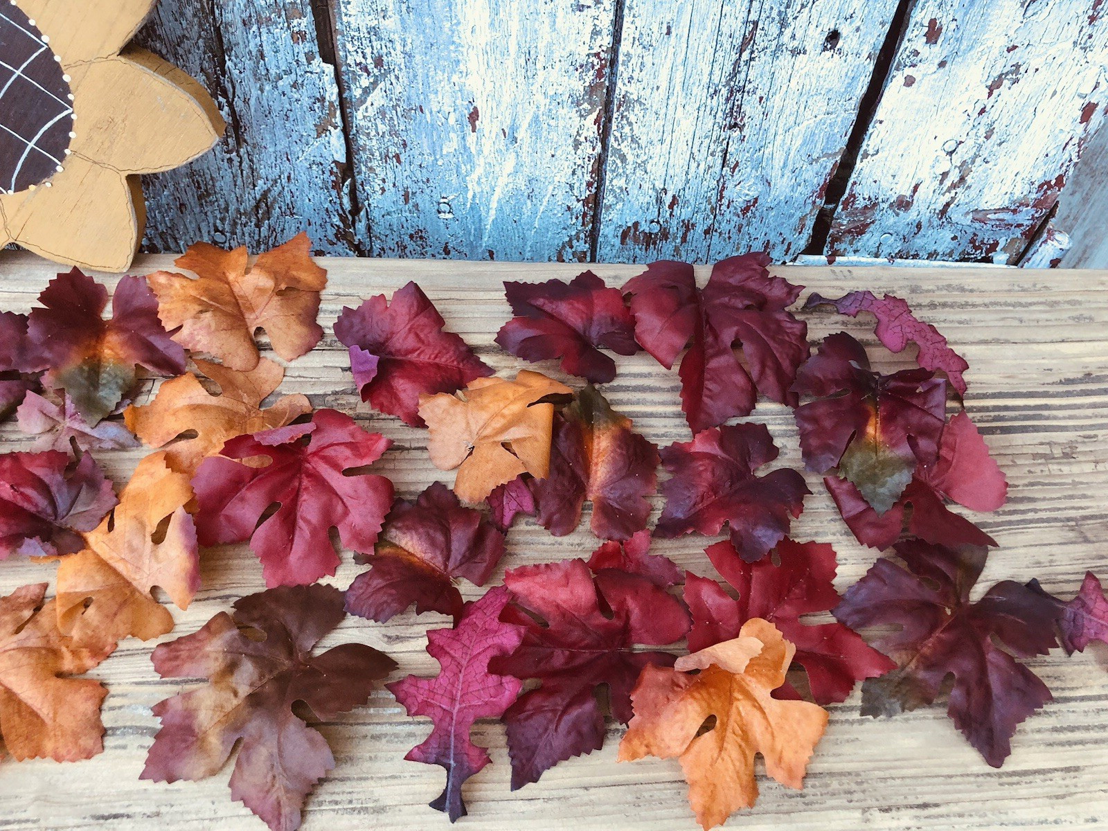 36 Redwood Forest Silk Fall Leaves Autumn Artificial LOOSE in A BAG