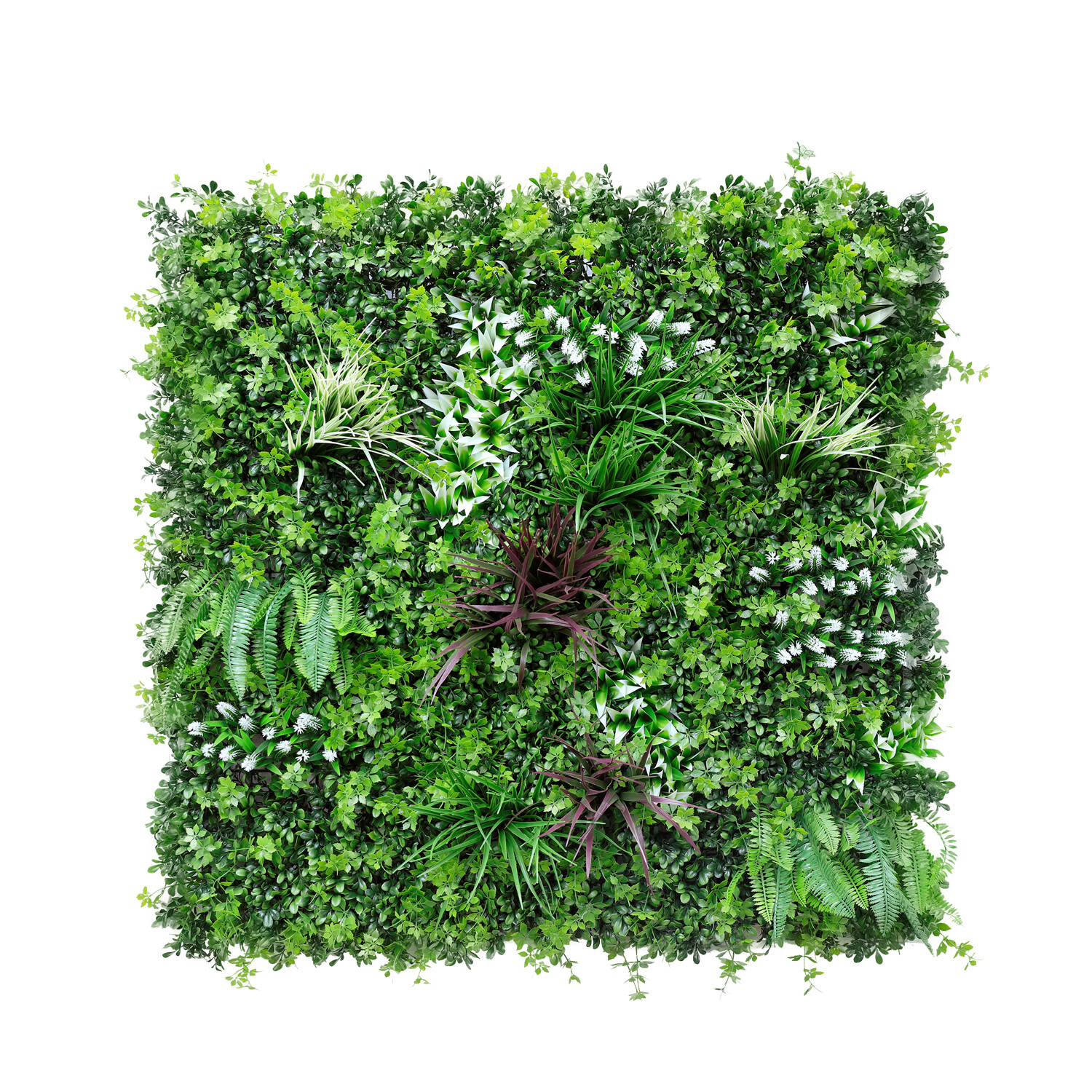 40″ Artificial Grass Mats 3D Mixed Plant Wall Ledge Decor For Home Festival #5