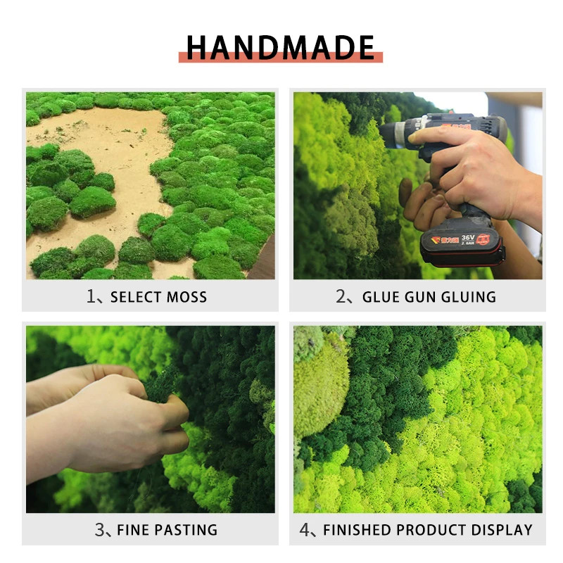 200/500g Artificial Green Plants Fake Grass Eternal Moss For Home Decoration NEW