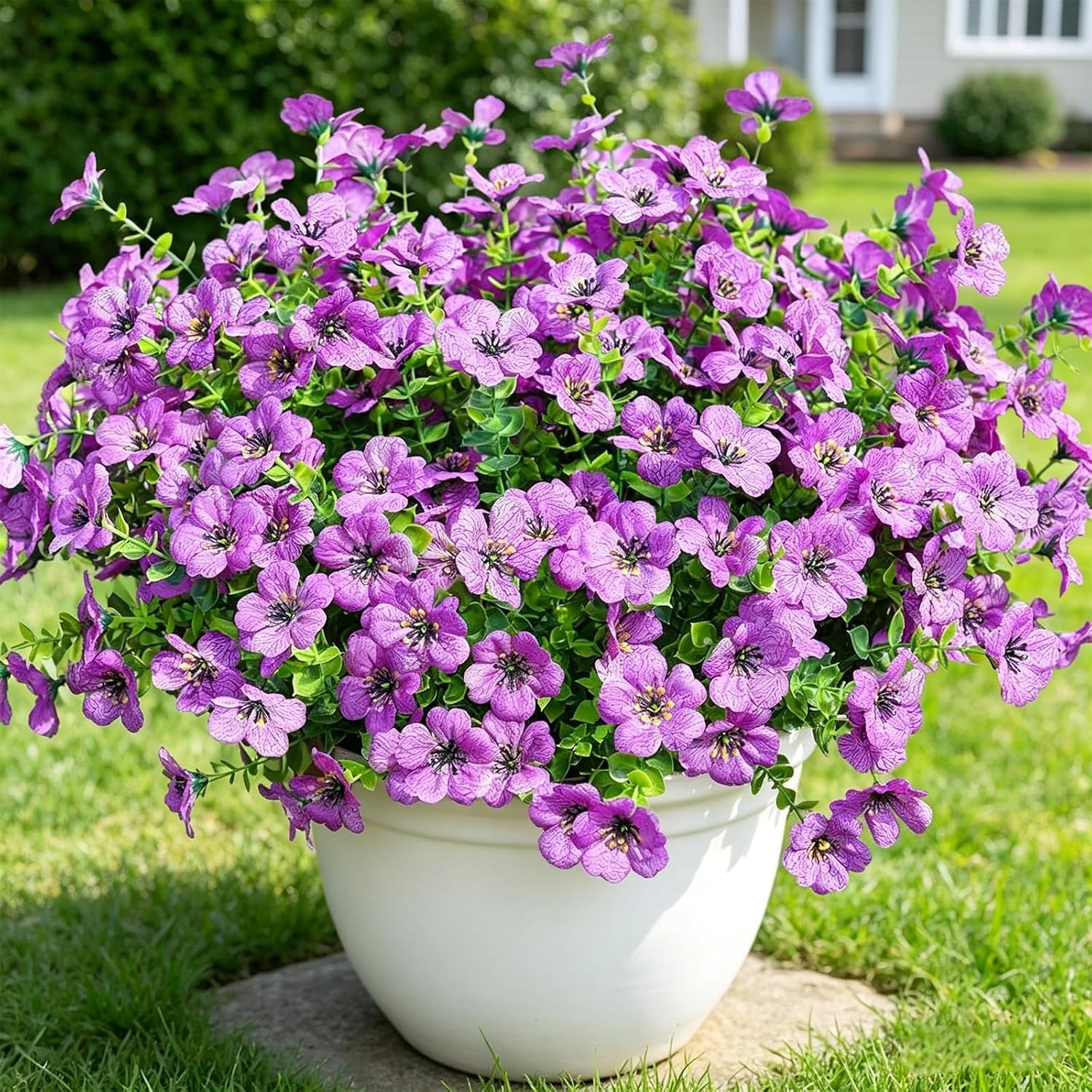 Artificial Flowers for Outdoors, 9 Bundles Artificial Plants & Flowers Outdoor,