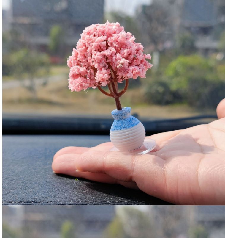Car Decoration Simulation Flower Tree Accessories, A Variety of Mini Love Tree