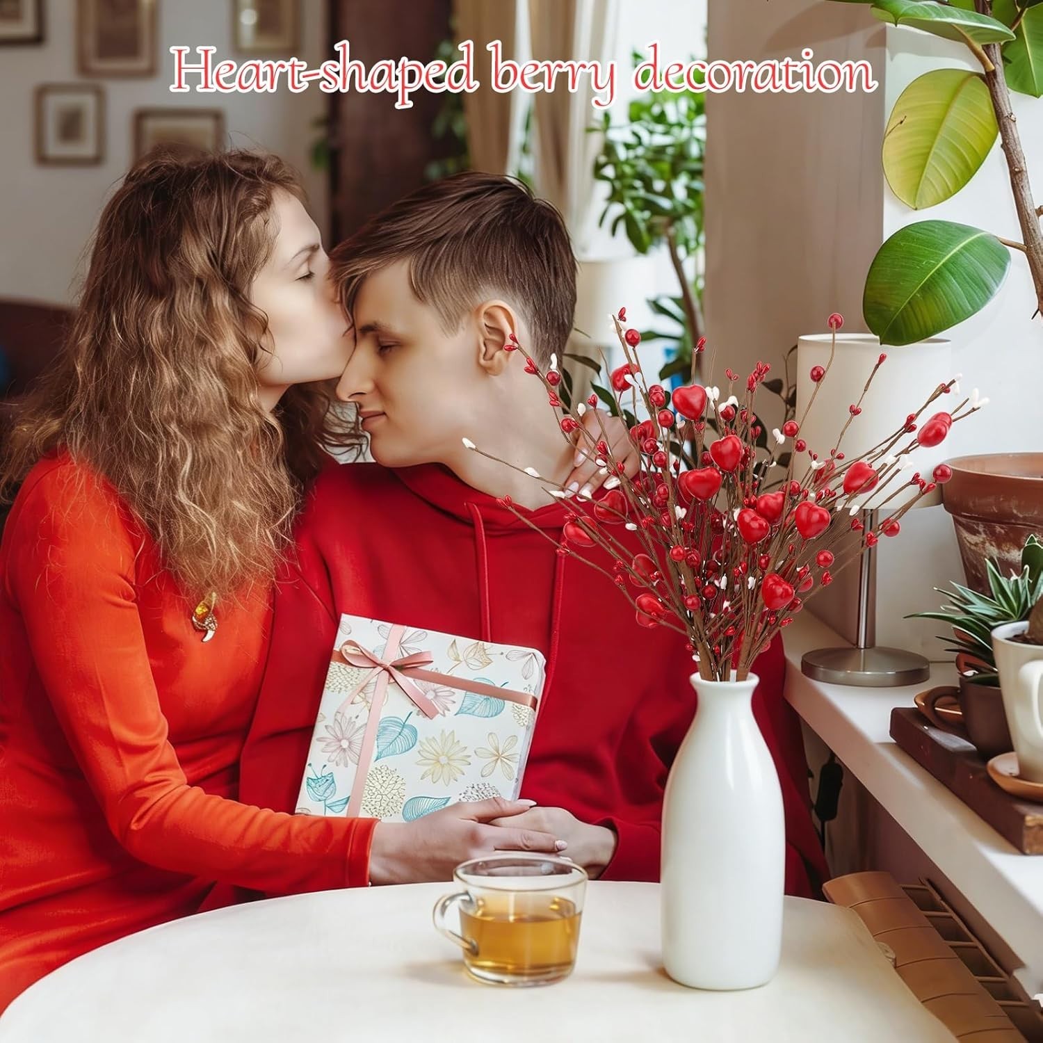 Valentine’s Day Heart Shaped Decorations – 4 Pcs for Candles and Bouquets