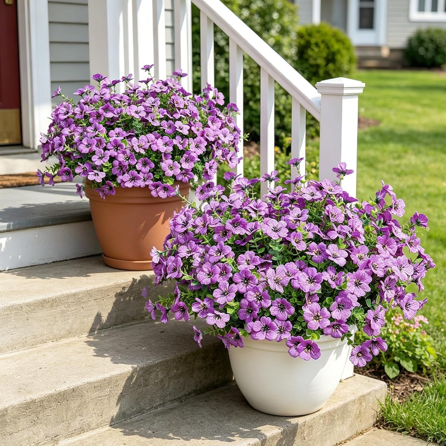 Artificial Flowers for Outdoors, 9 Bundles Artificial Plants & Flowers Outdoor,