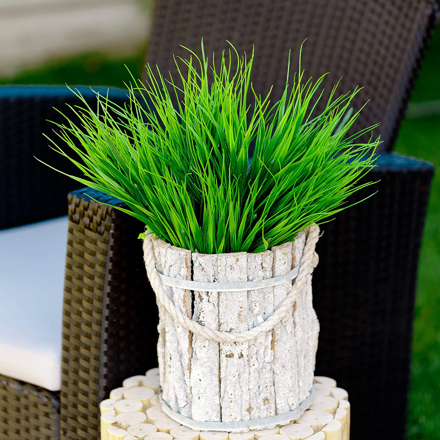 Artificial Wheat Fake Tall Grass 10 Bundles Outdoor Plants Greenery Flowers UV