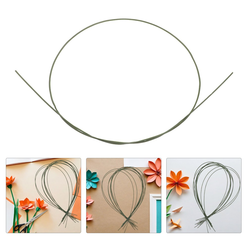 10Pcs Durable Artificial Grass Stems Flexible Green Faux Plants for Crafting