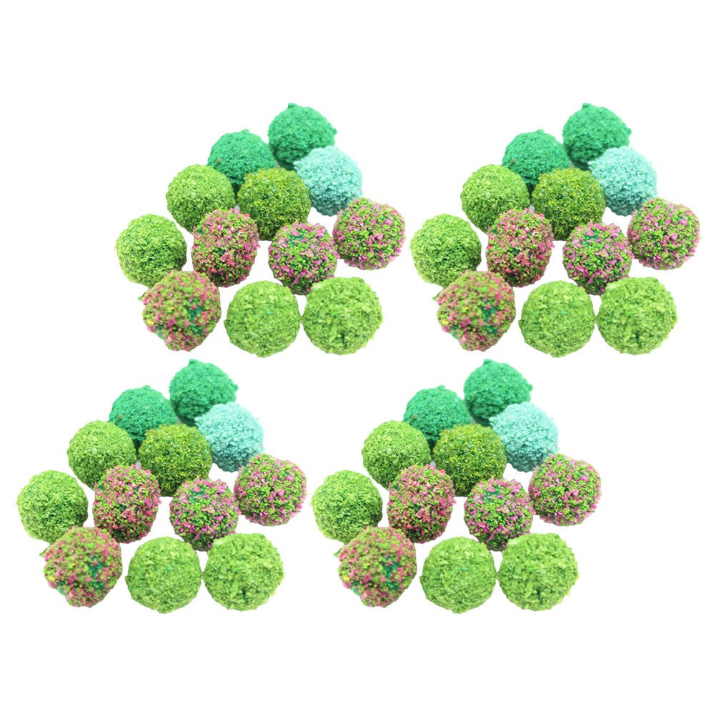 50Pcs Reusable Miniature Plant Ball Multi Color Simulated Flower Cluster Decor