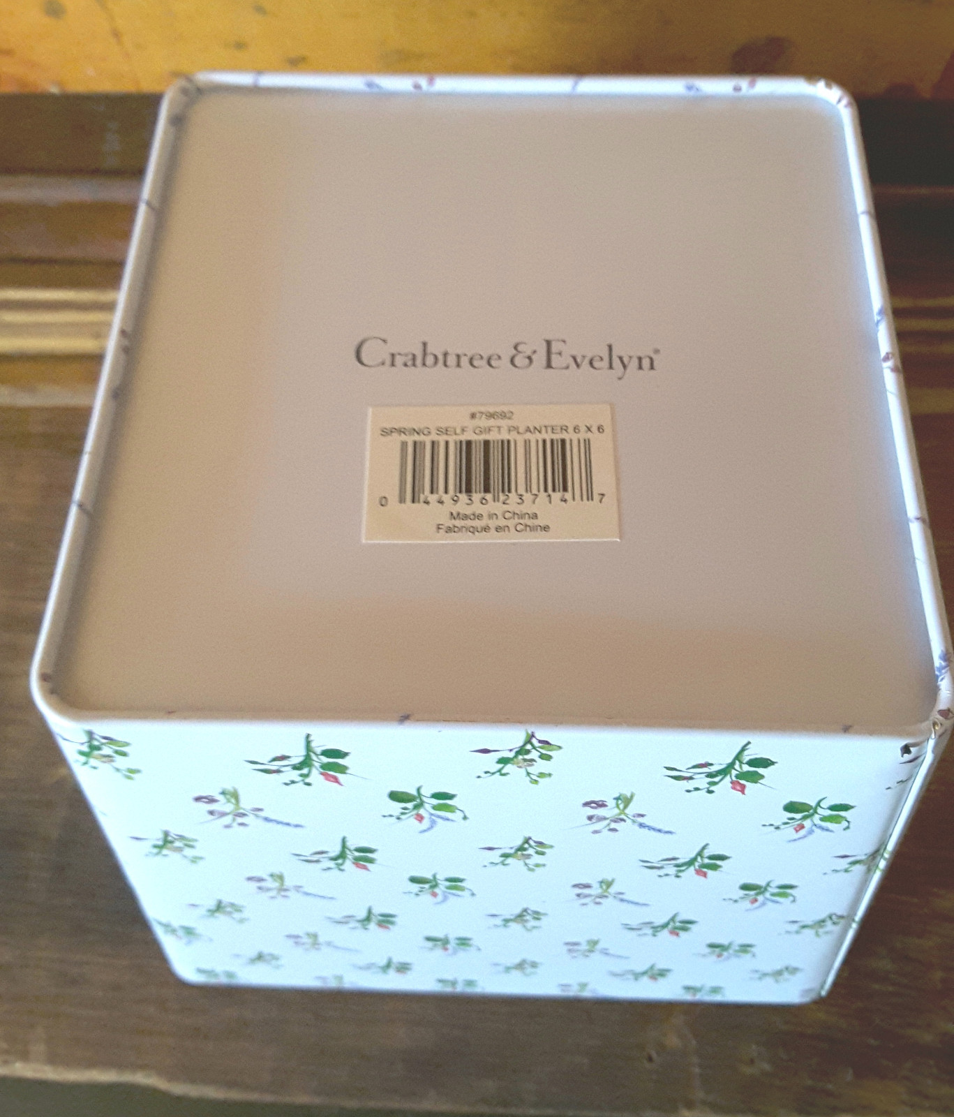 6. CRABTREE & EVELYN FLORAL GIFT/PLANTER Metal Containers~NEW~Great for DIY gift