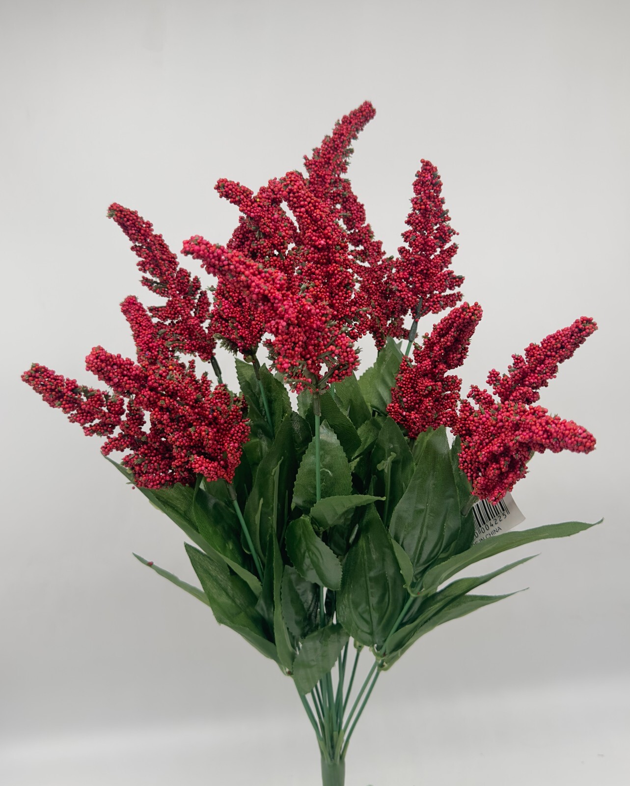 Red Christmas Holiday Gypso Baby Breath Bush Artificial Flower Bouquet