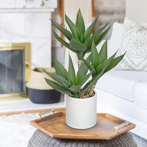 Large Artificial Agave Plants Fake Three-Head Agave Succulent Plant Style 3