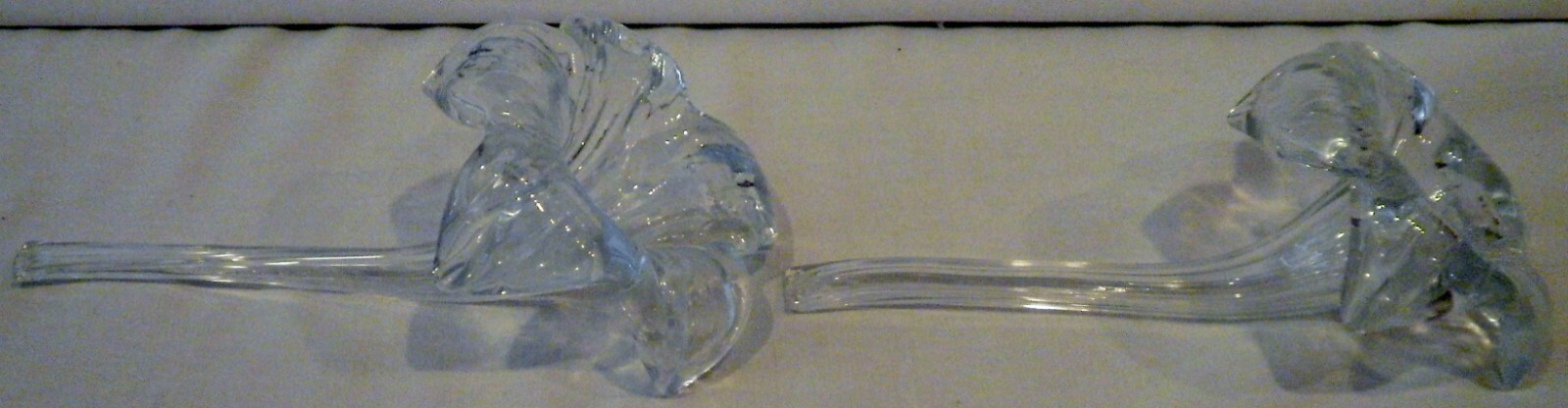7-1/4” Glass Lily Flower Decoration – Set of 2