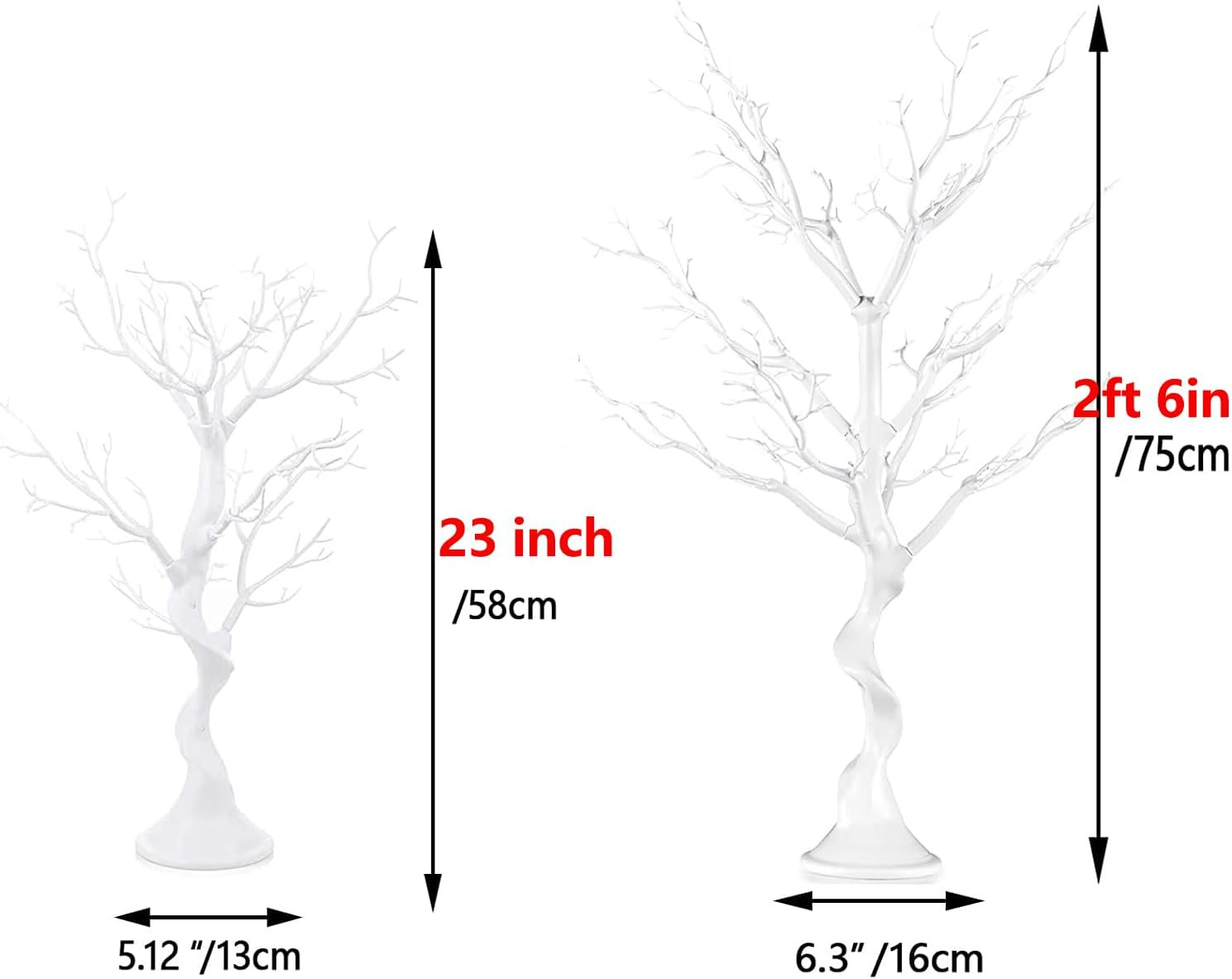 Tree Centerpieces for Weddings White 23In – Decorative Ornament Display Tree Fo