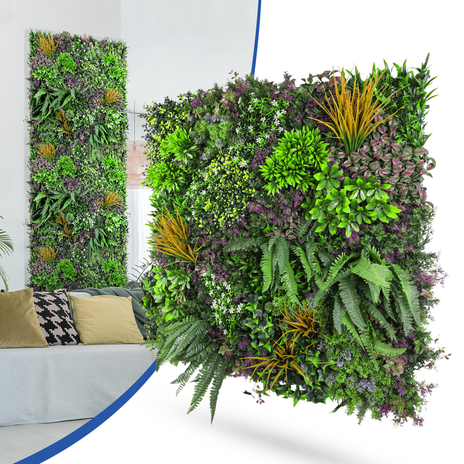 40″ Artificial Faux 3D Mix Leaves Wall Panel Fence Screen Home Outdoor Decor #10