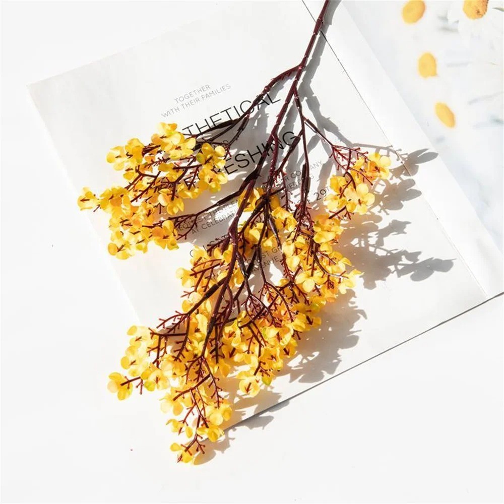 Artificial Flowers Cherry Blossoms Baby’s Breath Gypsophila Fake Flowers DIY Wed