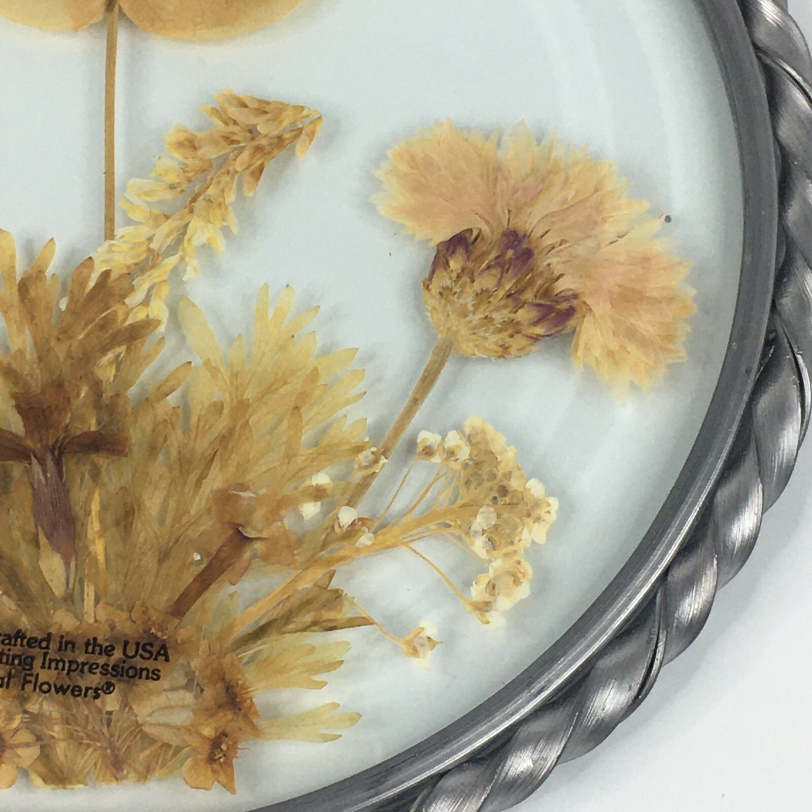 Lasting Impressions Real Flowers Glass Wall Hanging Pressed Flowers USA Floral