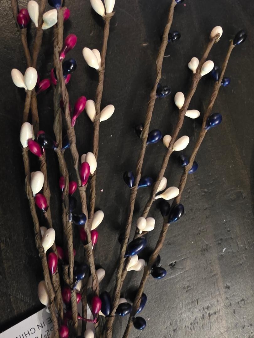 Americana Pip Berry Country Mix 12″ Stem ~ Home Decor