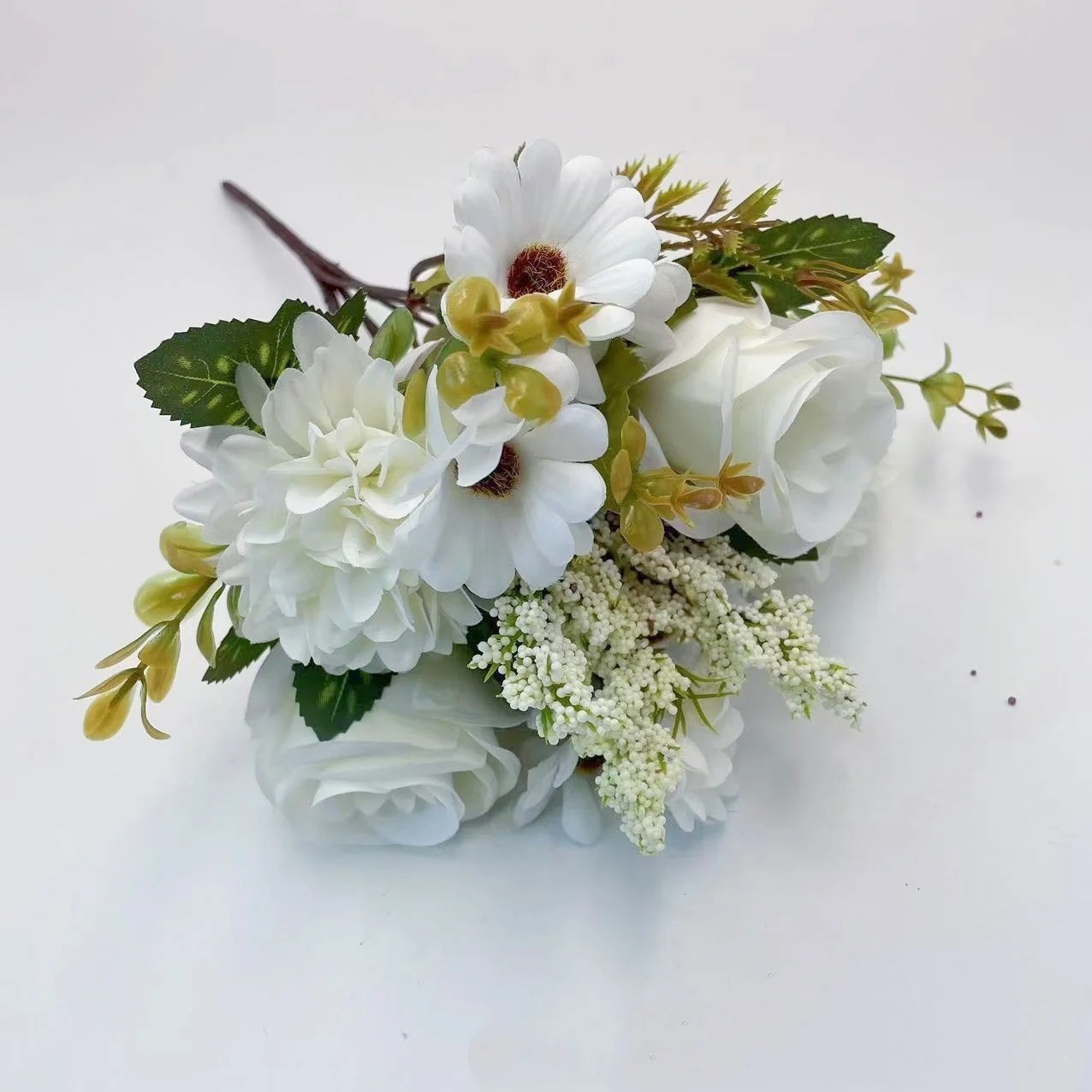 Artificial Rose Dahlia Daisy Flower Bouquet Silk Floral Wedding Home Decor