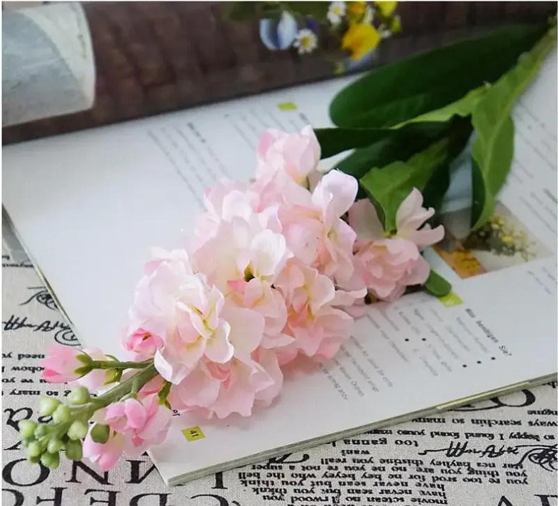 Big Artificial Hyacinth Violet flower branch fleurs artificielles for autumn fal