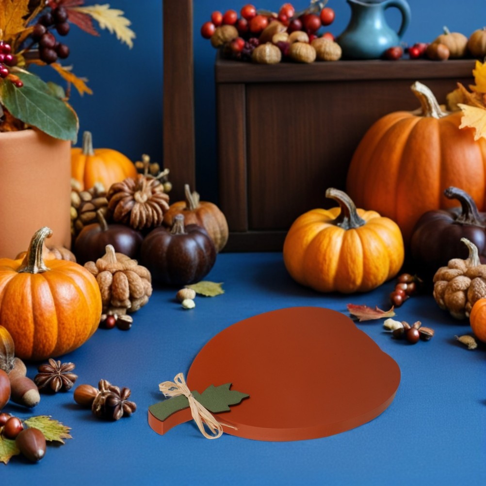2 Set of 2 Rustic Wooden Pumpkin Signs Thanksgiving Fall Table Decorations