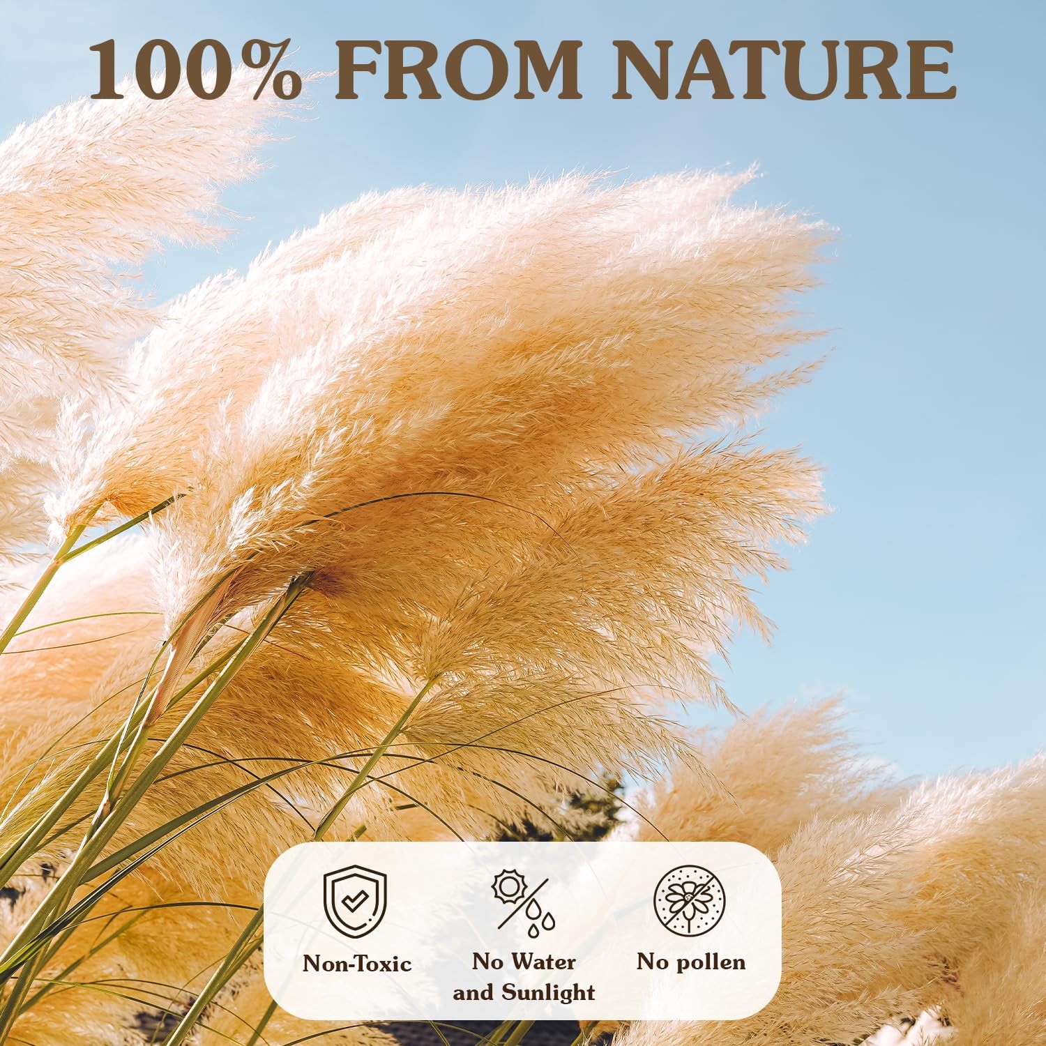 10 PCS 40 Inch Tall Pampas Grass Floral Decor Floor Vase Living Room Plants