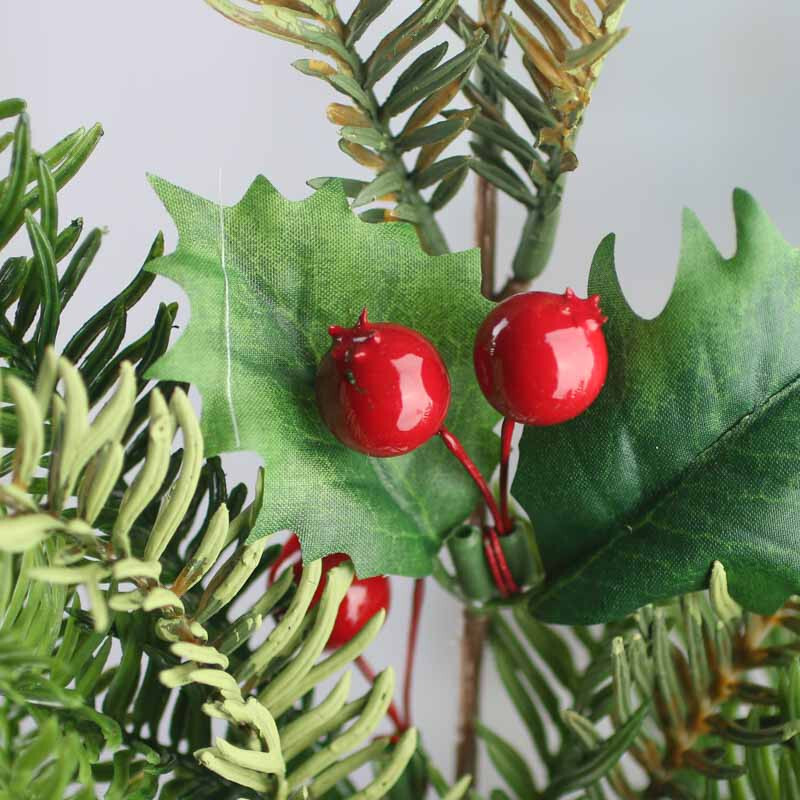 Package of 2 Artificial Pine and Holly 20″ Floral Sprays